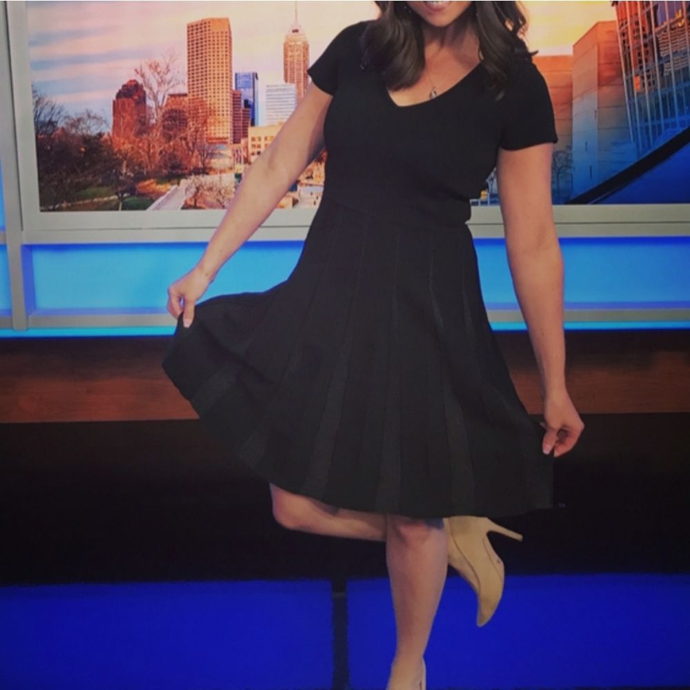👗final | Sparkle Pleat Sweat Dress | Black | Medium
